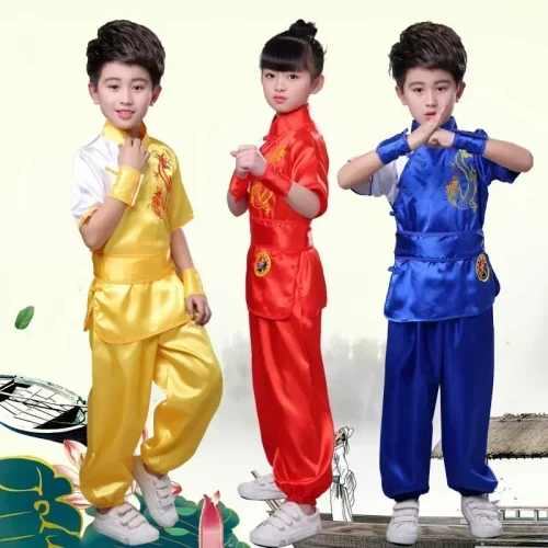 Girl Wushu Suit Traditional Chinese Clothing Performance Kids Kung Fu Martial Art Uniform Boy Tai Chi Costume Children's Sets