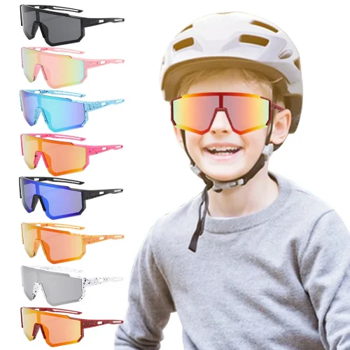 Boys Girls Cycling Sunglasses Windproof Protection Goggles Lightweight Youth Sport Eyewear Baseball Sunglasses for Outdoor Sport